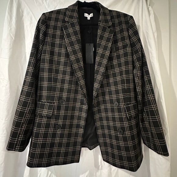 Ariana Blazer – NWT – Size 2 – Black & White Check - Picture 1 of 10